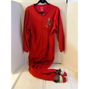 Nick & Nora large pajama full zipper feet‎ Sock Monkey rn#17730
